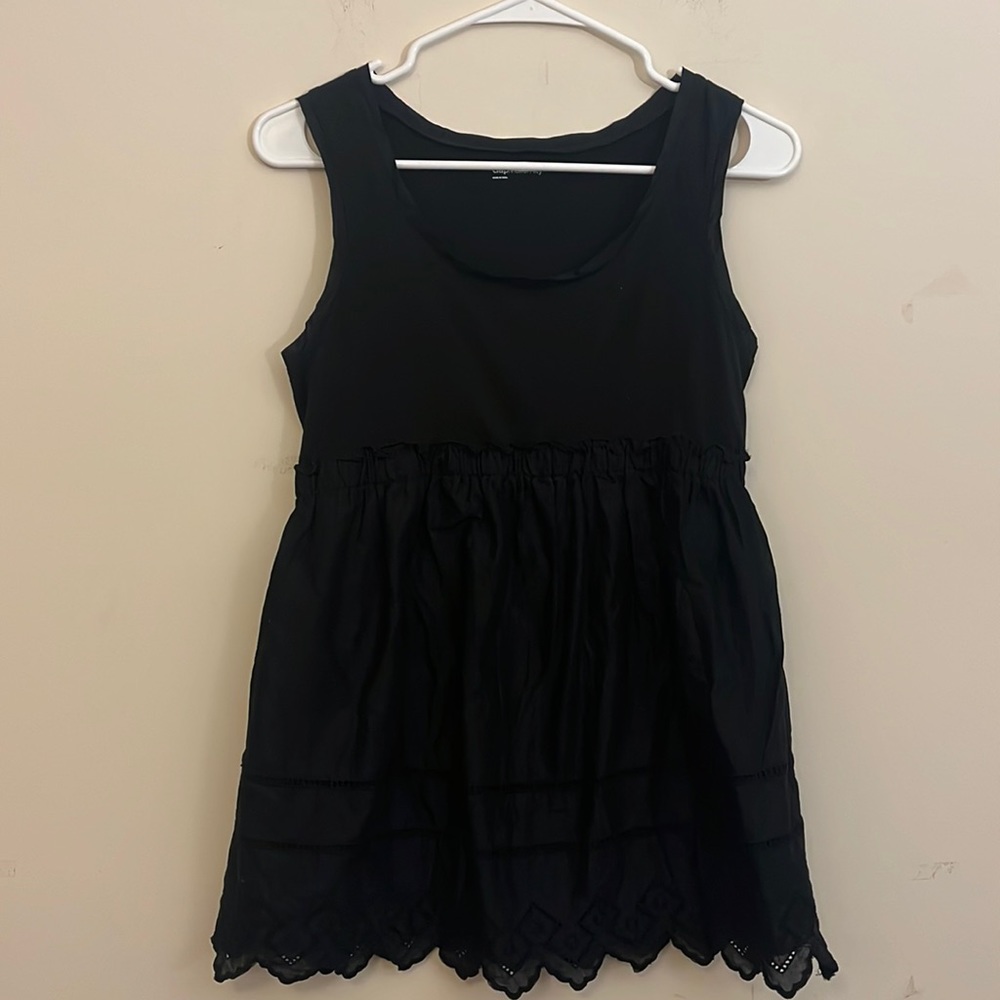 Gap Maternity Sleeveless Black Boho Eyelet Top Size Small